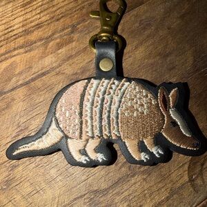 NEW Portland Leather Austin Store exclusive Armadillo keychain bag flair